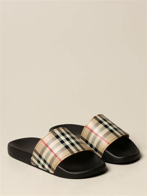 slipper burberry|women burberry sandals.